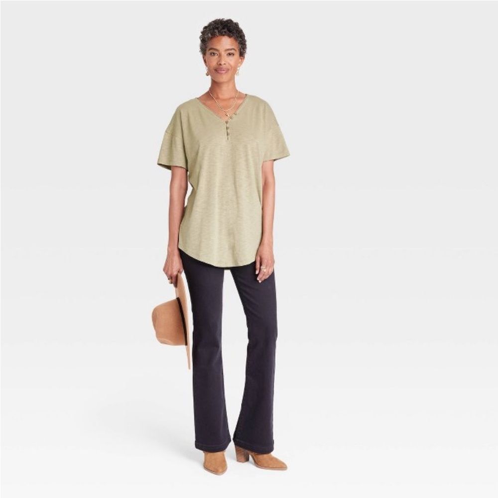 Knox Rose Essential Henley Tunic Tee